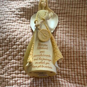 Retirement Blessing Figurine - Cream & Gold Accent